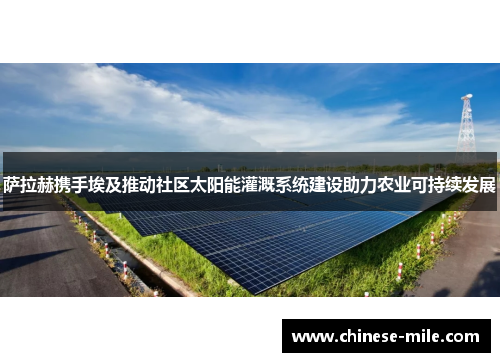 萨拉赫携手埃及推动社区太阳能灌溉系统建设助力农业可持续发展 萨拉赫携手埃及推动社区太阳能灌溉系统建设助力农业可持续发展