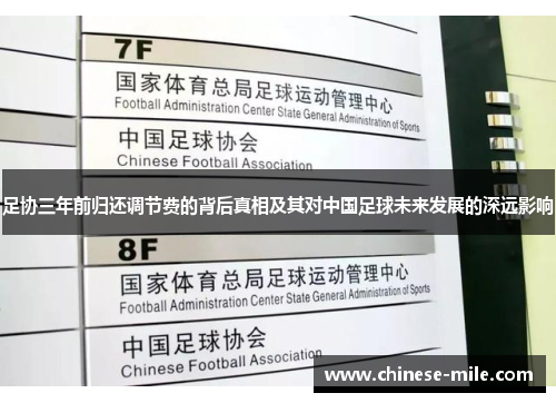 足协三年前归还调节费的背后真相及其对中国足球未来发展的深远影响