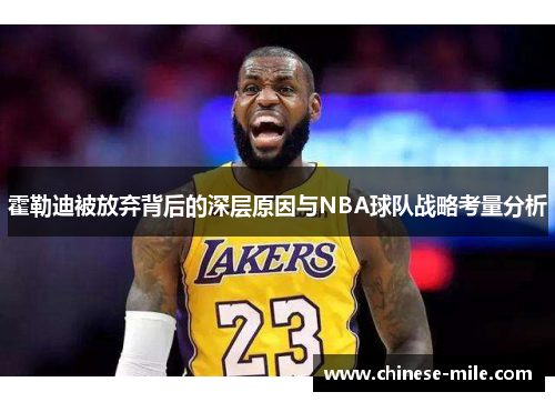 霍勒迪被放弃背后的深层原因与NBA球队战略考量分析